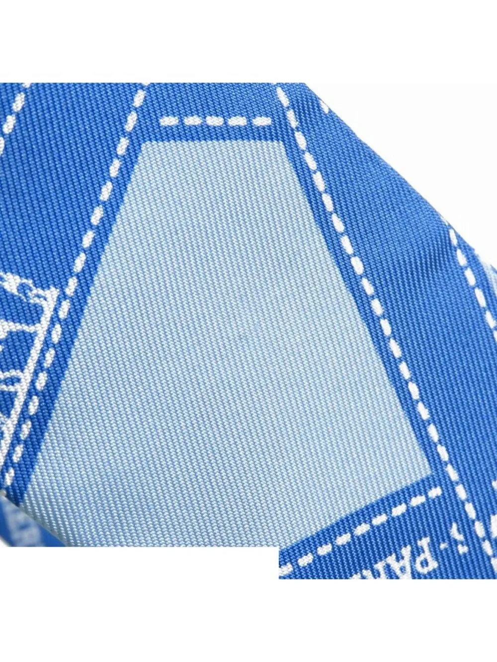 Hermes Twilly Blue Silk Bolduc Pattern Scarf